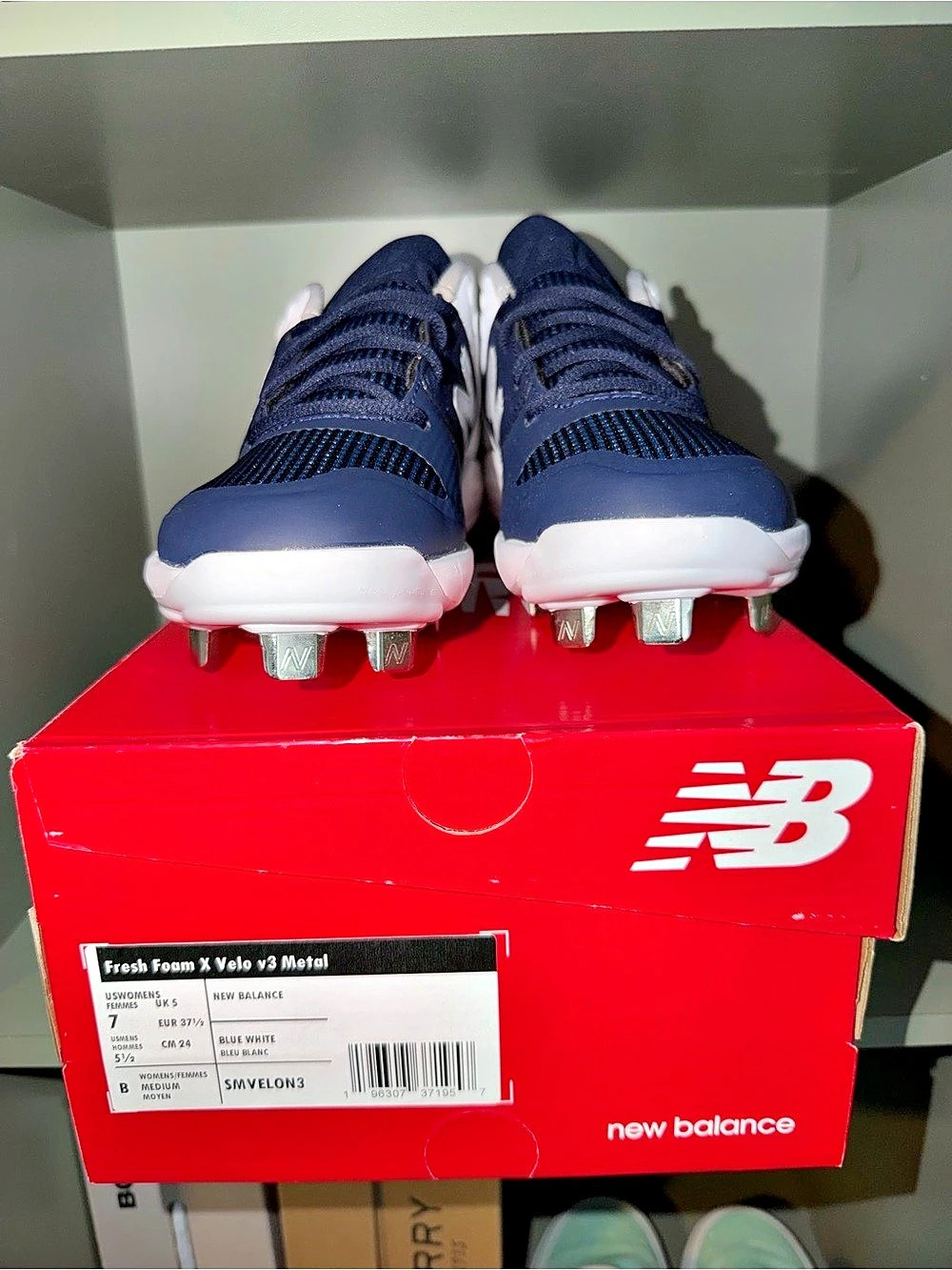 New Balance Fresh Foam X Velo v3 Metal Blue & White womens US 7